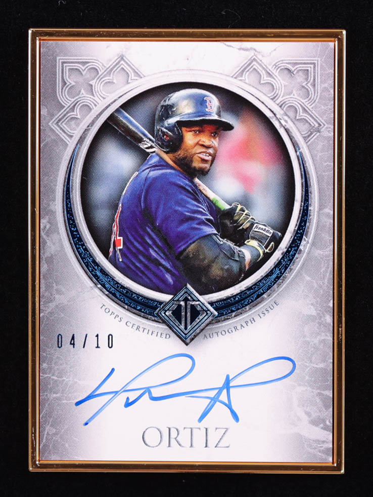 David Ortiz 2023 Topps Transcendent Transcendent Collection Gold Frame Autographs Blue #TCADOR #04/10 at PristineAuction.com David Ortiz 2023 Topps Transcendent Transcendent Collection Gold Frame Autographs Blue #TCADOR #04/10 at PristineAuction.com