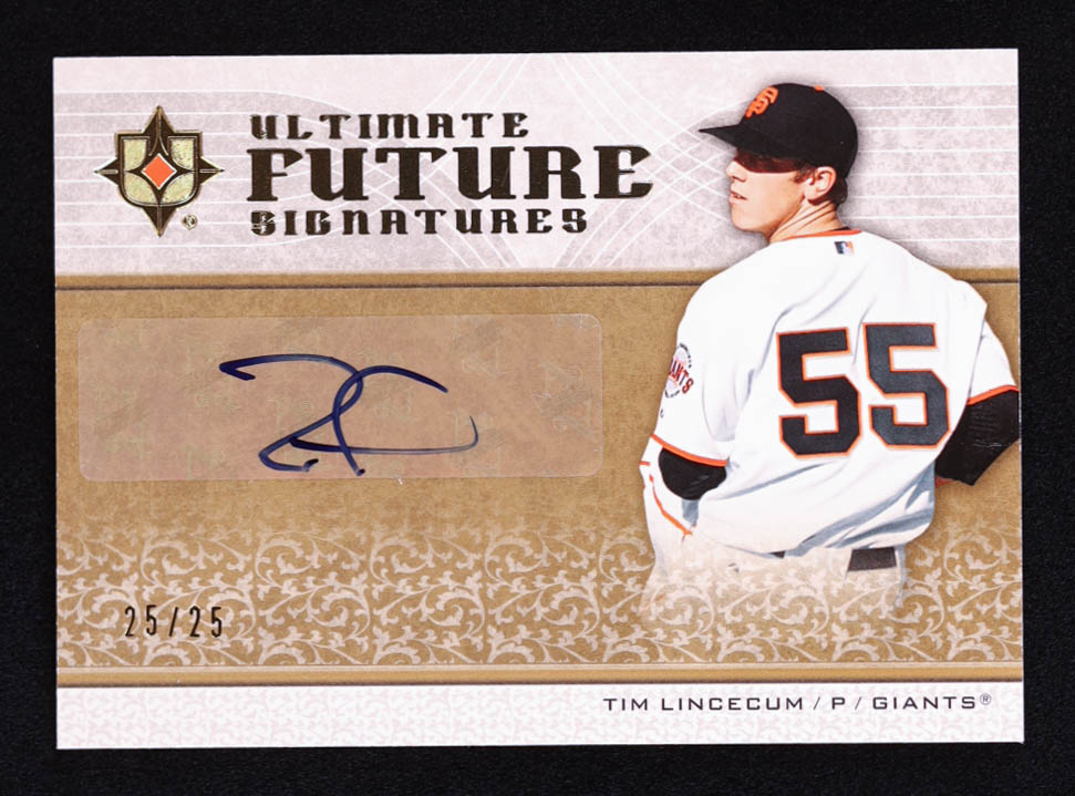 Tim Lincecum 2007 Ultimate Collection Ultimate Futures Signatures #TL RC #25/25 at PristineAuction.com Tim Lincecum 2007 Ultimate Collection Ultimate Futures Signatures #TL RC #25/25 at PristineAuction.com