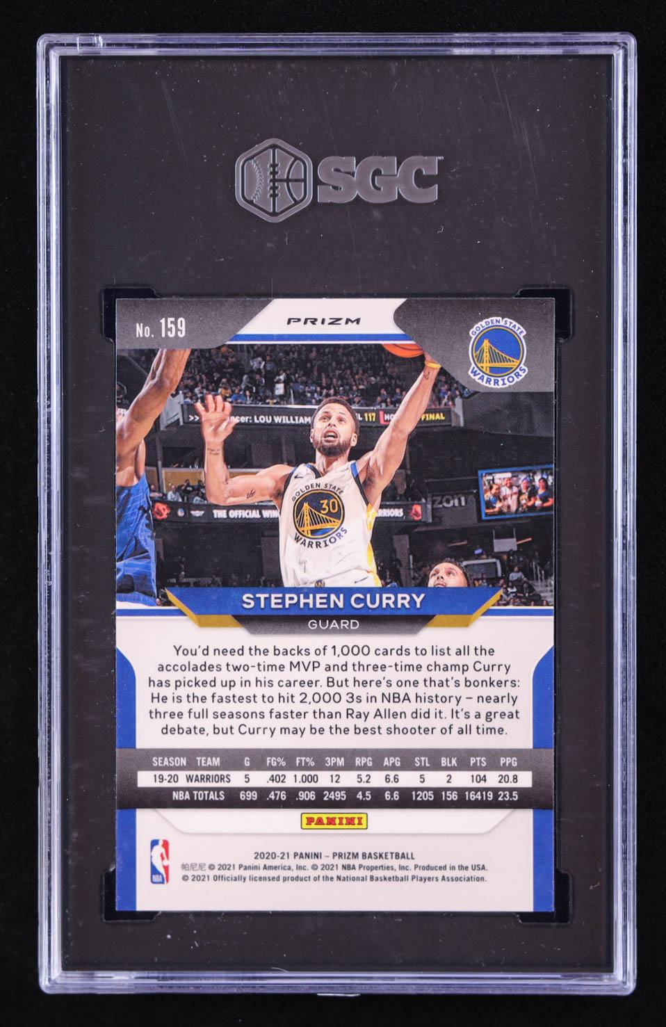 Stephen Curry 2020-21 Panini Prizm Prizms Red Ice #159 (SGC 10) at PristineAuction.com Stephen Curry 2020-21 Panini Prizm Prizms Red Ice #159 (SGC 10) at PristineAuction.com