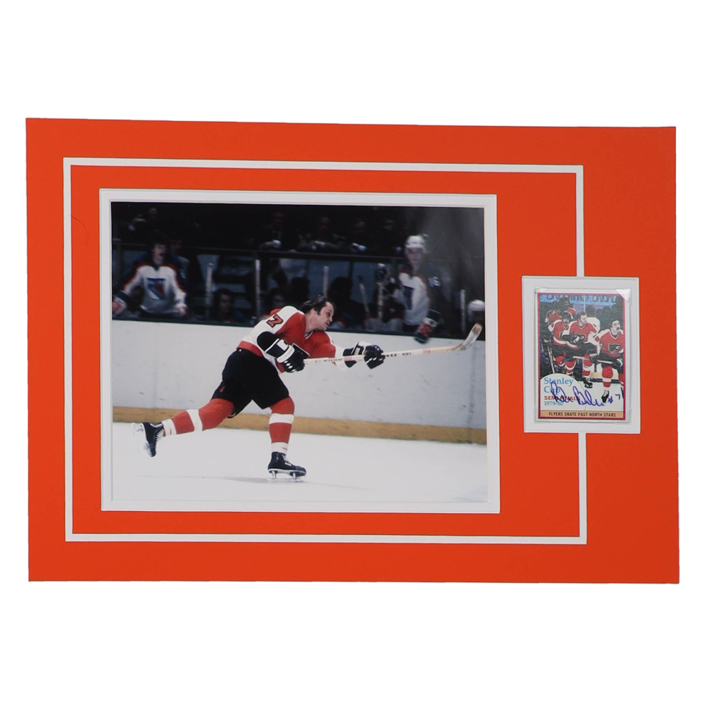 Bill Barber Signed Flyers 12x17 Custom Matted 1980-81 Topps Stanley Cup Semi-Finals #263 Trading Card Display (JSA) at PristineAuction.com