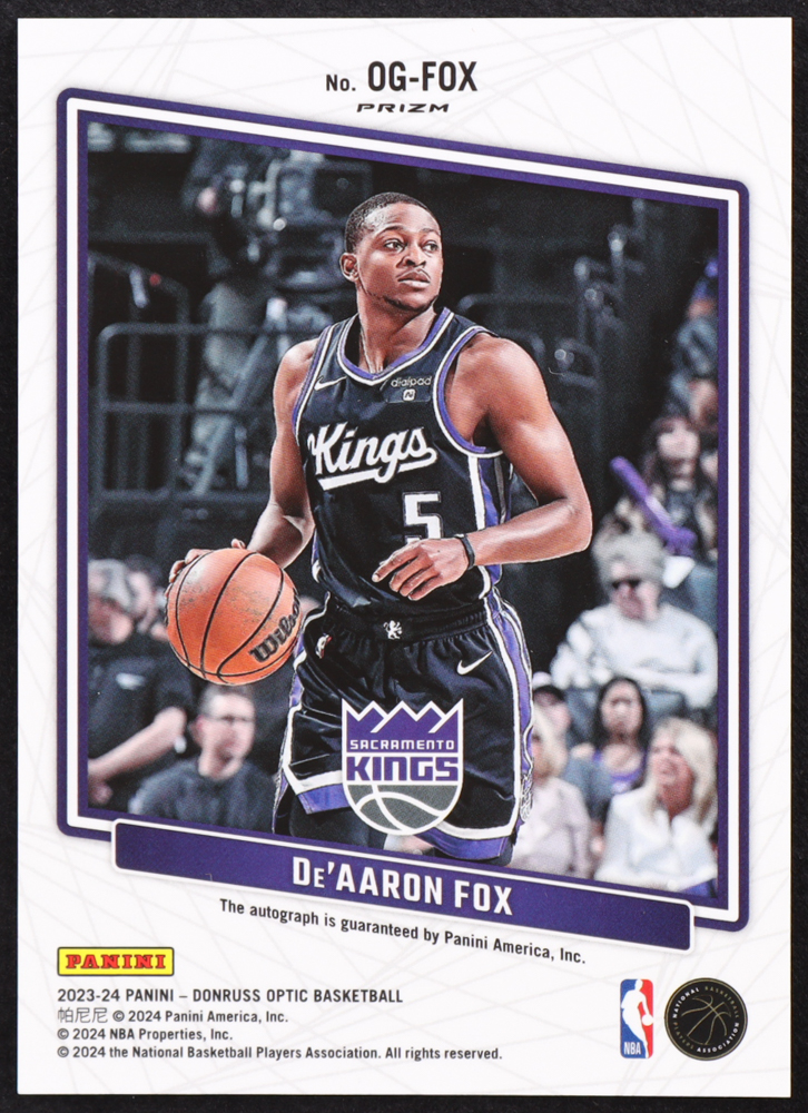 De'Aaron Fox 2023-24 Donruss Optic Opti-Graphs Holo #11 at PristineAuction.com De'Aaron Fox 2023-24 Donruss Optic Opti-Graphs Holo #11 at PristineAuction.com