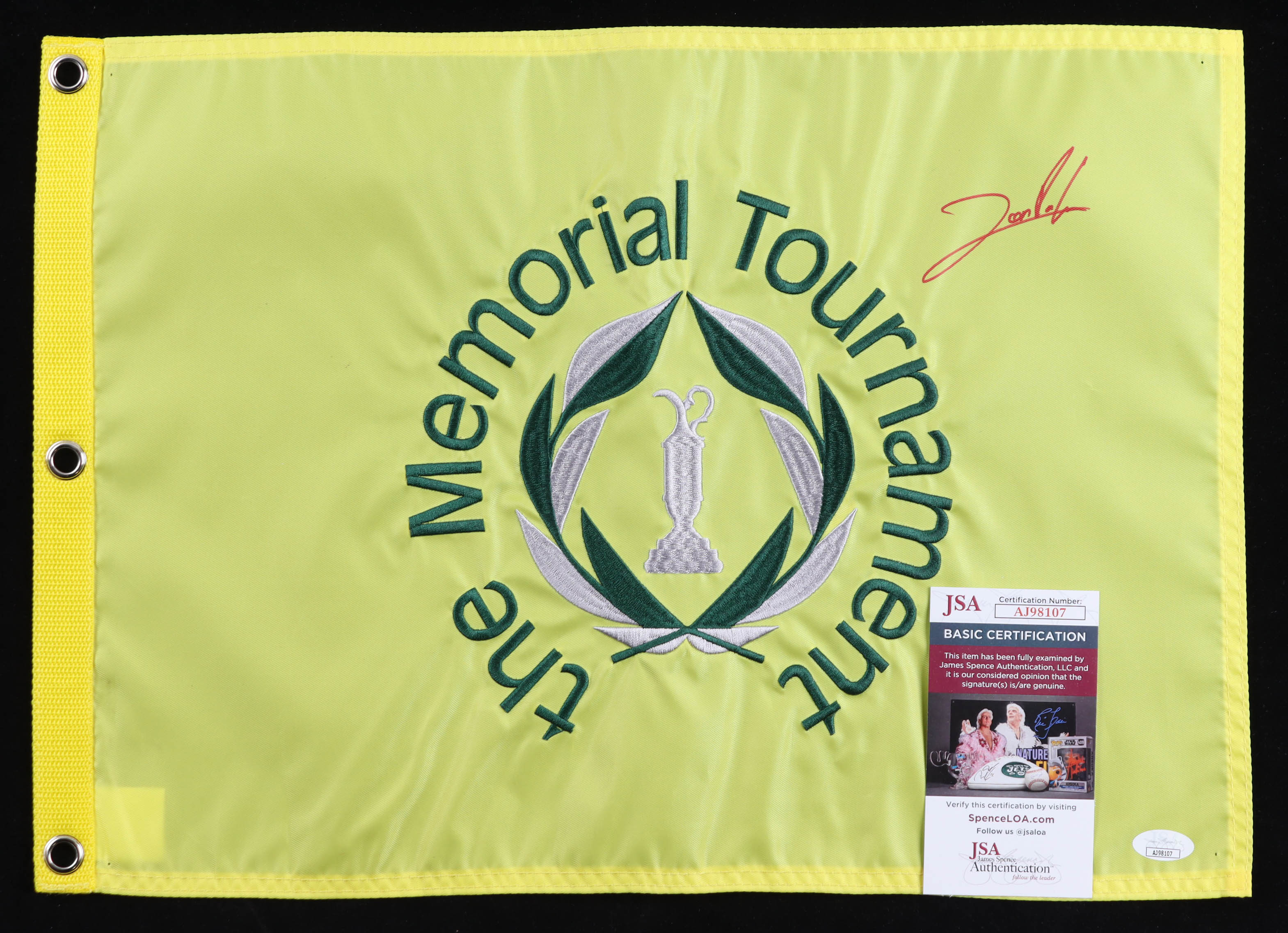 Jon Rahm Signed The Memorial Tournament Golf Pin Flag (JSA) at PristineAuction.com Jon Rahm Signed The Memorial Tournament Golf Pin Flag (JSA) at PristineAuction.com