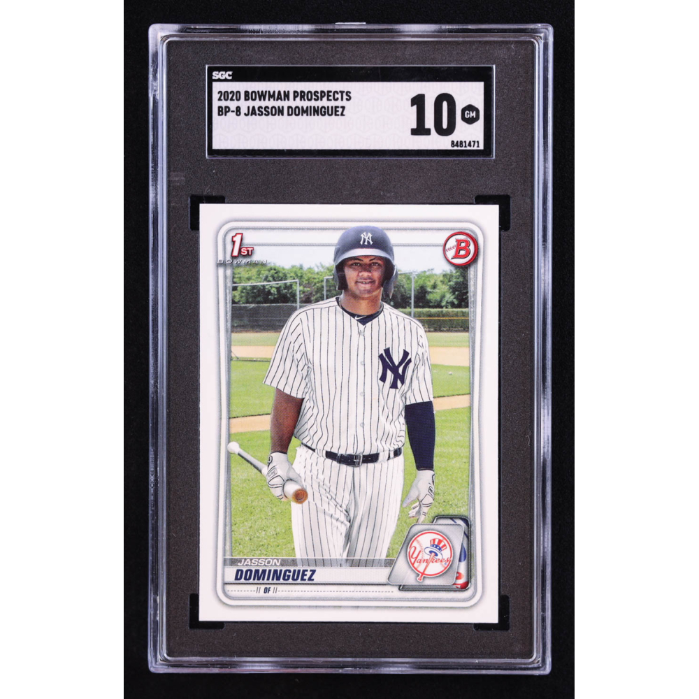 Jasson Dominguez 2020 Bowman Prospects #BP8 (SGC 10) at PristineAuction.com