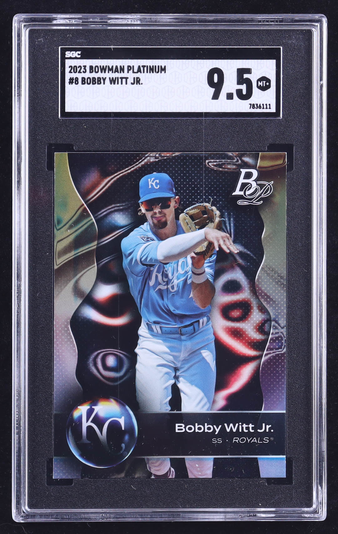Bobby Witt Jr. 2023 Bowman Platinum #8 (SGC 9.5) at PristineAuction.com Bobby Witt Jr. 2023 Bowman Platinum #8 (SGC 9.5) at PristineAuction.com