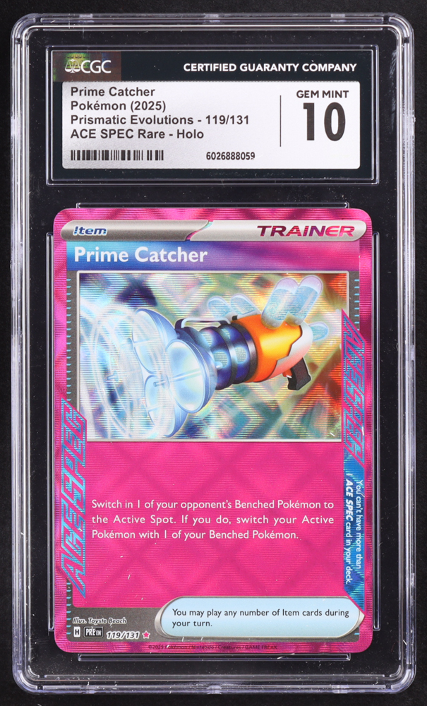 Prime Catcher 2025 Pokemon Scarlet and Violet Prismatic Evolutions #119 ACE (CGC 10) at PristineAuction.com Prime Catcher 2025 Pokemon Scarlet and Violet Prismatic Evolutions #119 ACE (CGC 10) at PristineAuction.com
