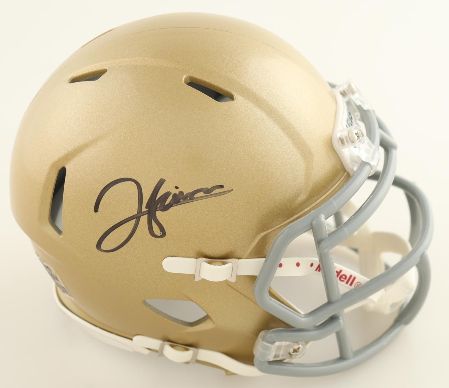 Jordan Faison Signed Notre Dame Fighting Irish Speed Mini Helmet (PIA) at PristineAuction.com Jordan Faison Signed Notre Dame Fighting Irish Speed Mini Helmet (PIA) at PristineAuction.com