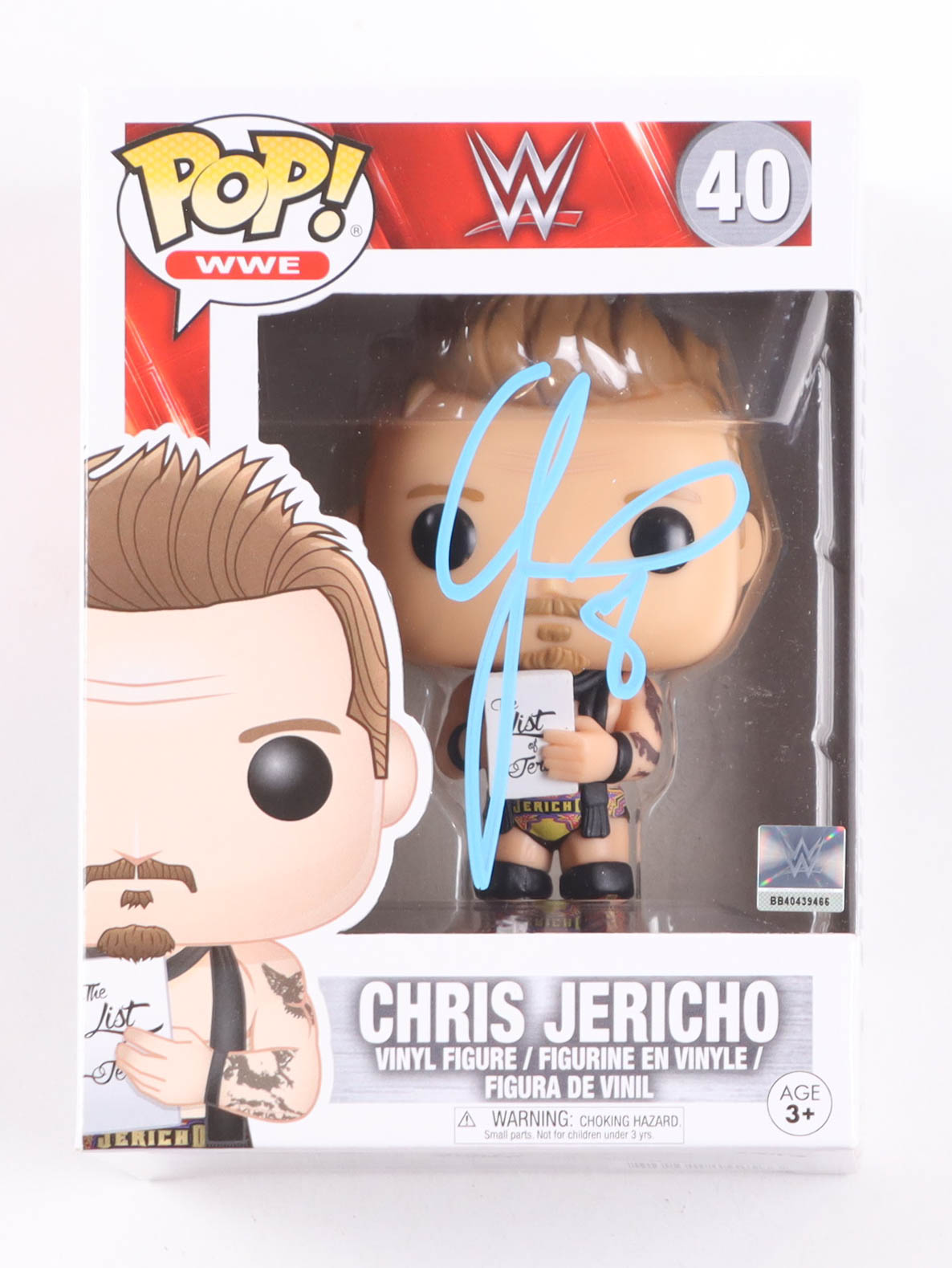 Chris Jericho Signed "WWE" #40 Funko Pop! Vinyl Figure (JSA) at PristineAuction.com Chris Jericho Signed "WWE" #40 Funko Pop! Vinyl Figure (JSA) at PristineAuction.com