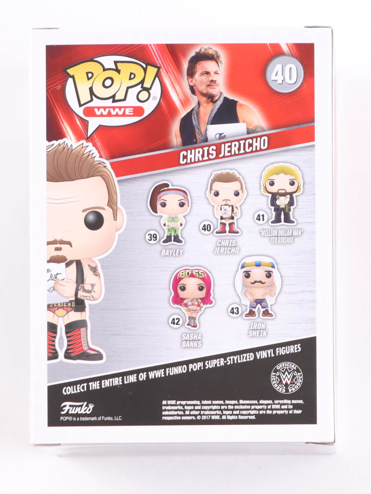 Chris Jericho Signed "WWE" #40 Funko Pop! Vinyl Figure (JSA) at PristineAuction.com Chris Jericho Signed "WWE" #40 Funko Pop! Vinyl Figure (JSA) at PristineAuction.com