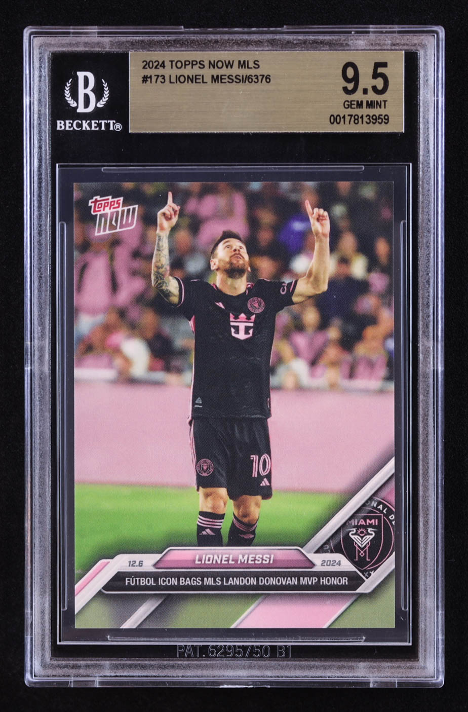 Lionel Messi 2024 Topps Now MLS #173 (BGS 9.5) at PristineAuction.com Lionel Messi 2024 Topps Now MLS #173 (BGS 9.5) at PristineAuction.com