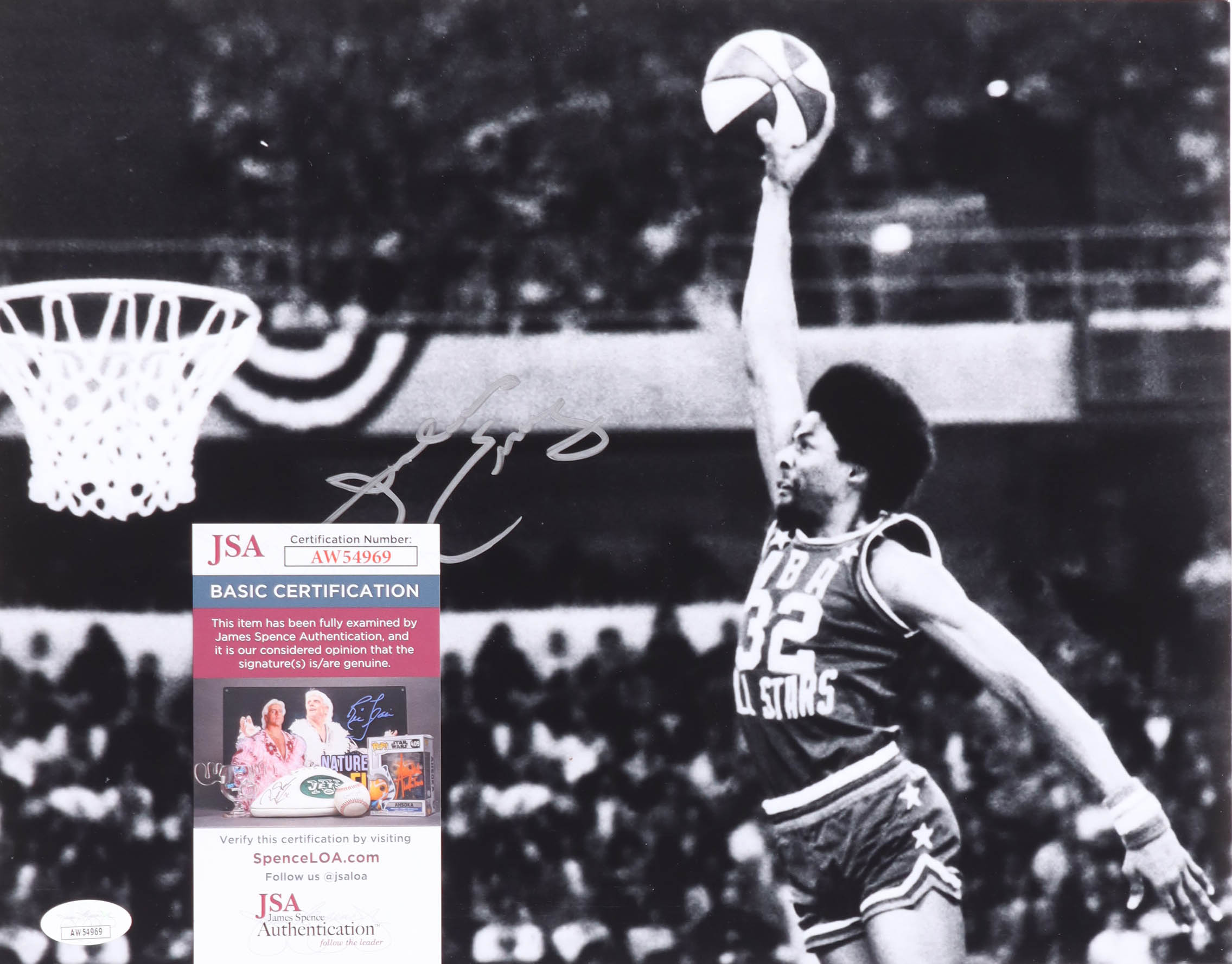 Julius "Dr. J" Erving Signed NBA All-Stars 11x14 Photo (JSA) at PristineAuction.com Julius "Dr. J" Erving Signed NBA All-Stars 11x14 Photo (JSA) at PristineAuction.com