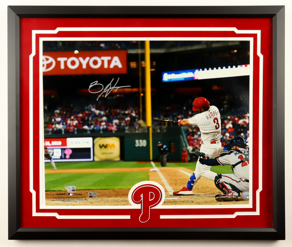 Bryce Harper Signed Phillies Custom Framed Photo (Fanatics & MLB — free download
