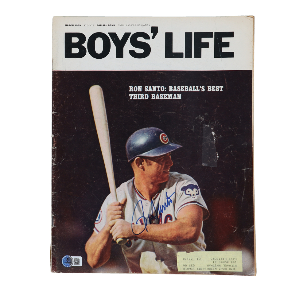 Ron Santo Signed 1969 Boys' Life Magazine (Beckett) at PristineAuction.com