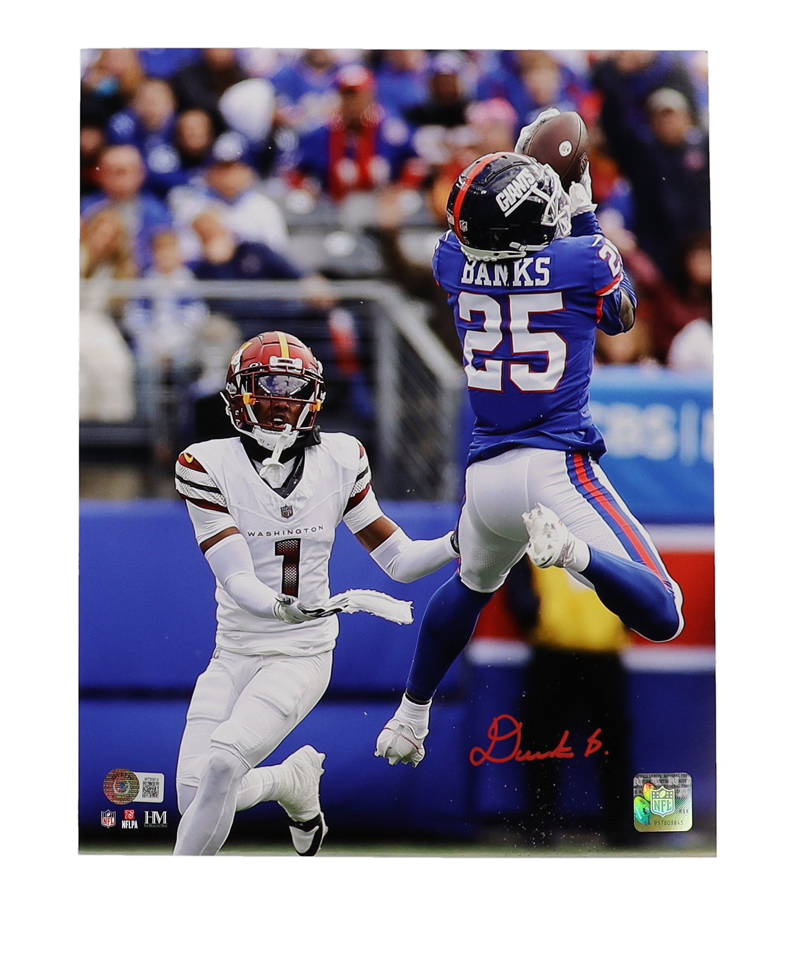 Deonte Banks Signed Giants 11x14 Photo (Beckett) at PristineAuction.com Deonte Banks Signed Giants 11x14 Photo (Beckett) at PristineAuction.com