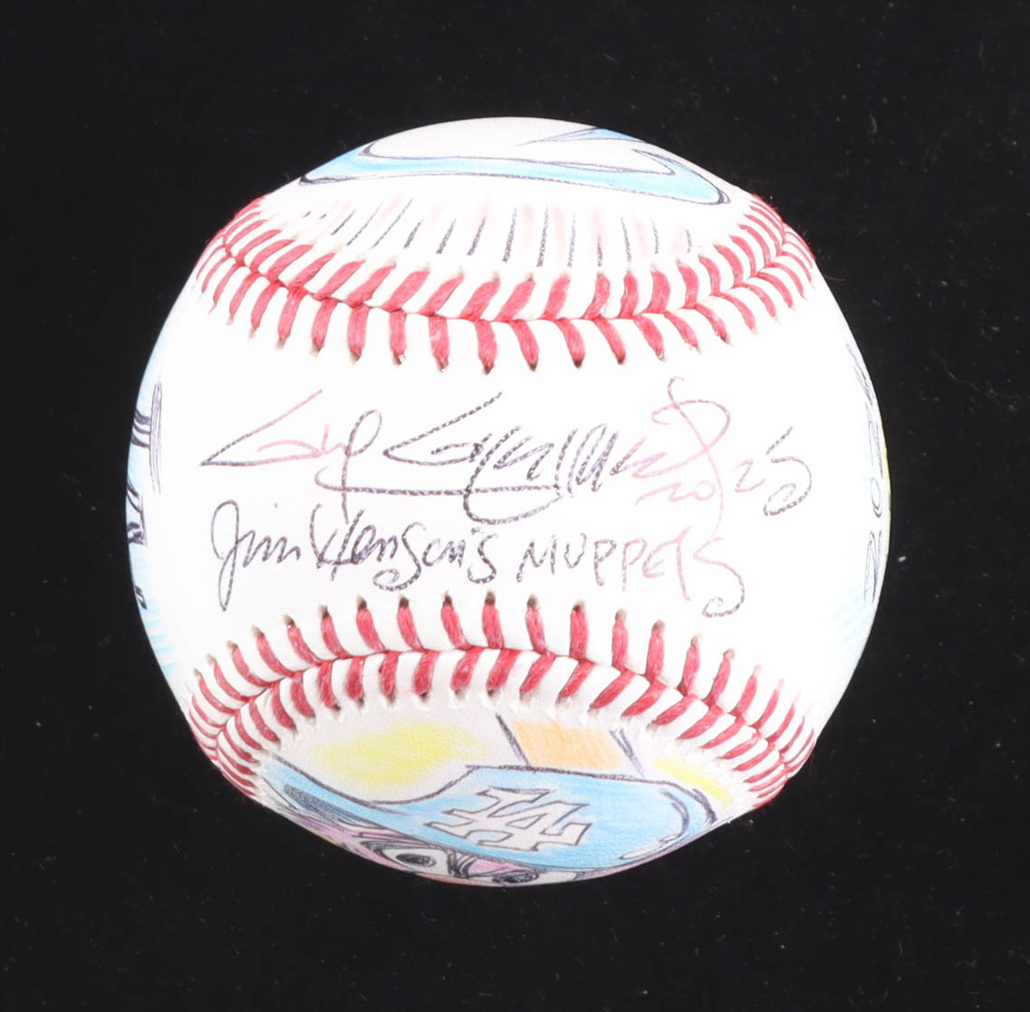 Guy Gilchrist Signed OML Baseball With Original Jim Henson's "The Muppets" Character Sketches & Multiple Inscriptions | Dodgers (PA) at PristineAuction.com Guy Gilchrist Signed OML Baseball With Original Jim Henson's "The Muppets" Character Sketches & Multiple Inscriptions | Dodgers (PA) at PristineAuction.com