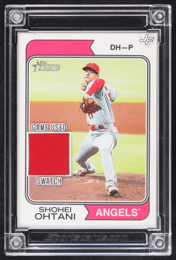 Shohei Ohtani 2024 Sportscards.com Jersey Fusion Game-Used Swatch #SO21 at PristineAuction.com Shohei Ohtani 2024 Sportscards.com Jersey Fusion Game-Used Swatch #SO21 at PristineAuction.com