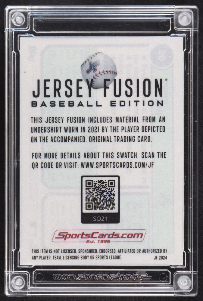 Shohei Ohtani 2024 Sportscards.com Jersey Fusion Game-Used Swatch #SO21 at PristineAuction.com Shohei Ohtani 2024 Sportscards.com Jersey Fusion Game-Used Swatch #SO21 at PristineAuction.com