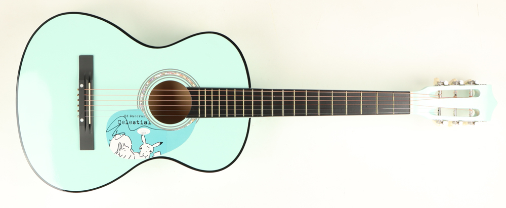Ed Sheeran Guitar with Signed Custom Insert Pickguard (JSA) at PristineAuction.com Ed Sheeran Guitar with Signed Custom Insert Pickguard (JSA) at PristineAuction.com