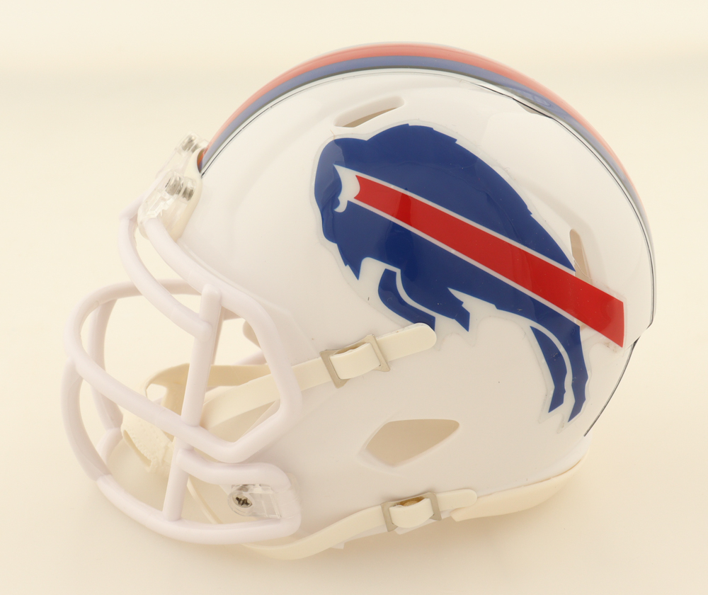 Greg Rousseau Signed Bills Speed Mini Helmet (TSE) at PristineAuction.com Greg Rousseau Signed Bills Speed Mini Helmet (TSE) at PristineAuction.com