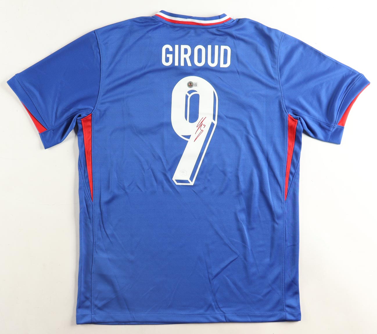 Oliver Giroud Signed Team France Authentic Nike Dri-Fit Jersey (Beckett) at PristineAuction.com Oliver Giroud Signed Team France Authentic Nike Dri-Fit Jersey (Beckett) at PristineAuction.com