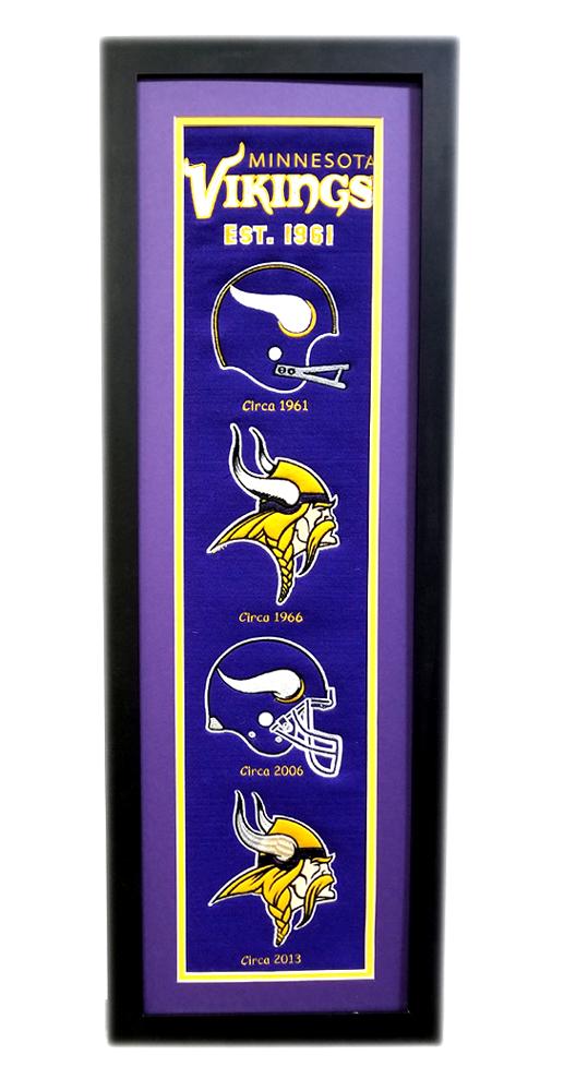Vikings "Heritage Banner" Custom Framed Display at PristineAuction.com Vikings "Heritage Banner" Custom Framed Display at PristineAuction.com