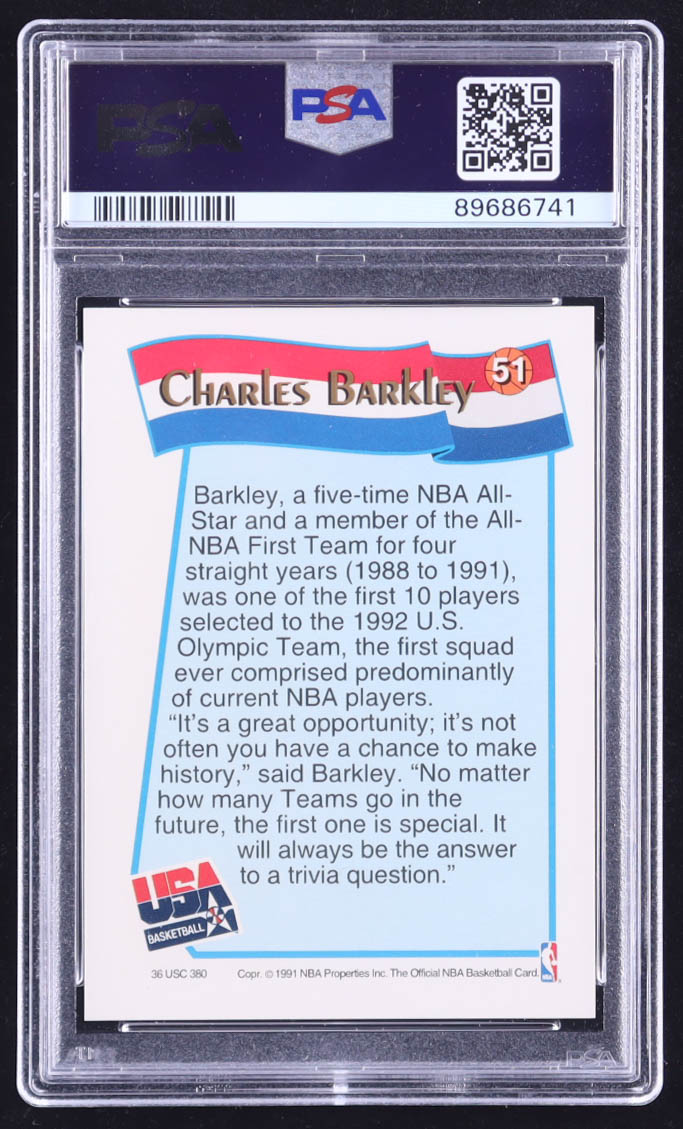Charles Barkley 1991-92 Hoops McDonald's USA #51 (PSA 10) at PristineAuction.com Charles Barkley 1991-92 Hoops McDonald's USA #51 (PSA 10) at PristineAuction.com