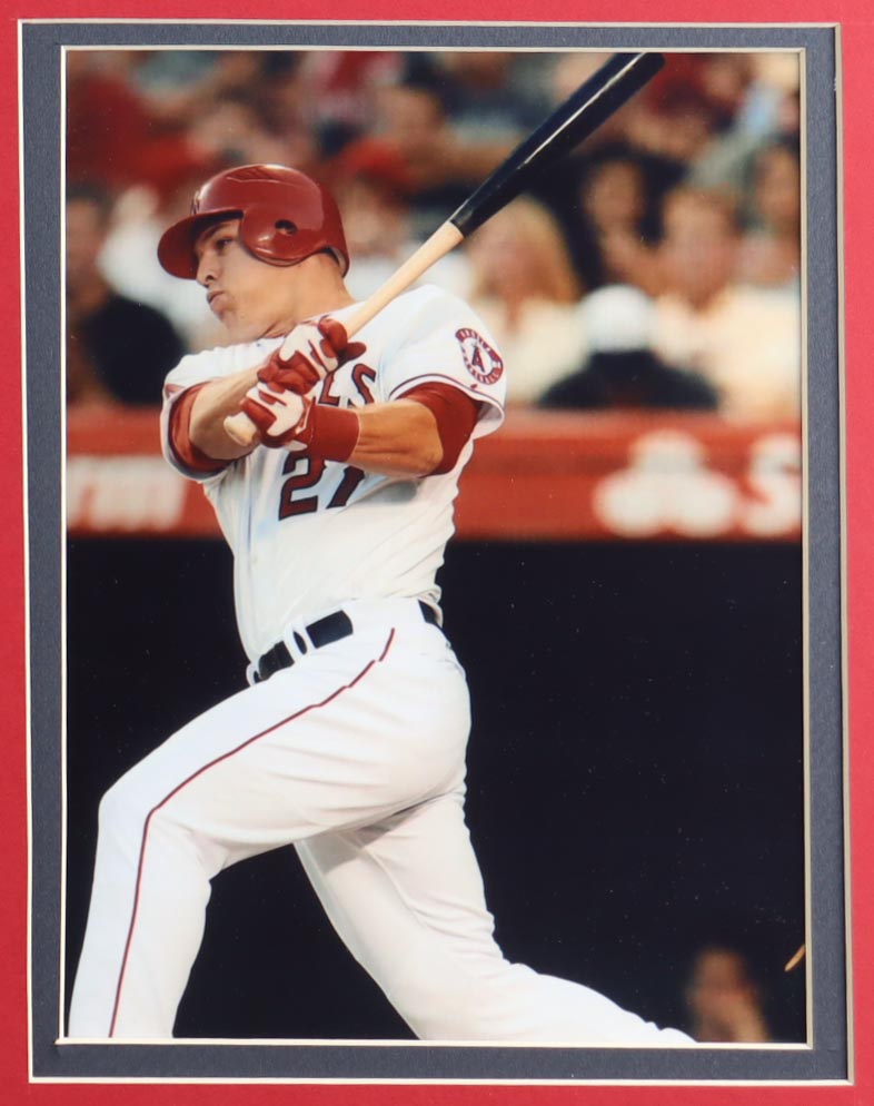 Mike Trout Custom Framed Jersey Display With Team Logo Pin & (2) Cloth Team Logo Patches at PristineAuction.com Mike Trout Custom Framed Jersey Display With Team Logo Pin & (2) Cloth Team Logo Patches at PristineAuction.com