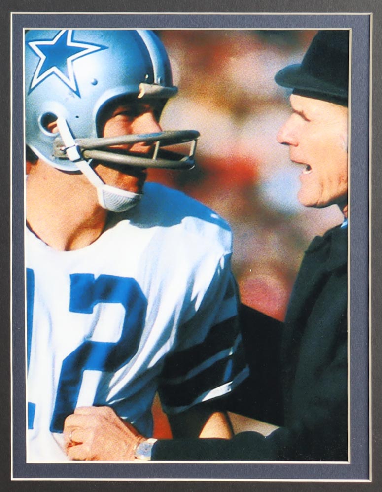 Roger Staubach Signed Custom Framed Jersey Display With (2) Official Super Bowl Pins & (2) Cloth Team Logo Patches (Beckett) at PristineAuction.com Roger Staubach Signed Custom Framed Jersey Display With (2) Official Super Bowl Pins & (2) Cloth Team Logo Patches (Beckett) at PristineAuction.com