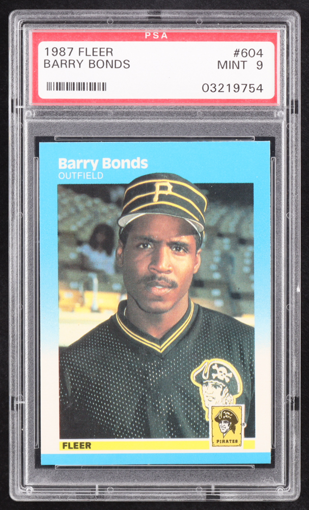 Barry Bonds 1987 Fleer #604 RC (PSA 9) at PristineAuction.com Barry Bonds 1987 Fleer #604 RC (PSA 9) at PristineAuction.com