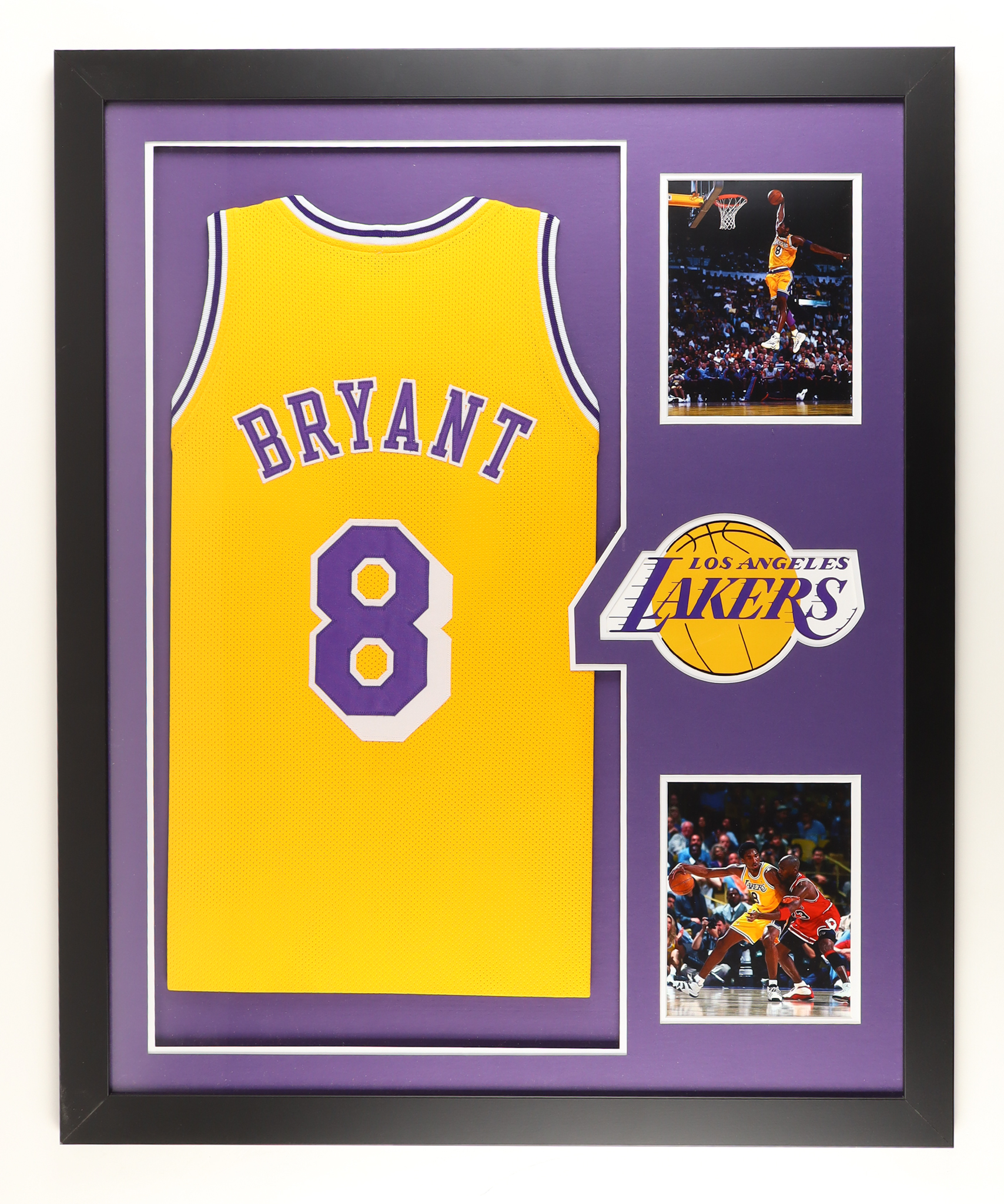 Kobe Bryant Custom Framed Lakers Jersey Display at PristineAuction.com Kobe Bryant Custom Framed Lakers Jersey Display at PristineAuction.com
