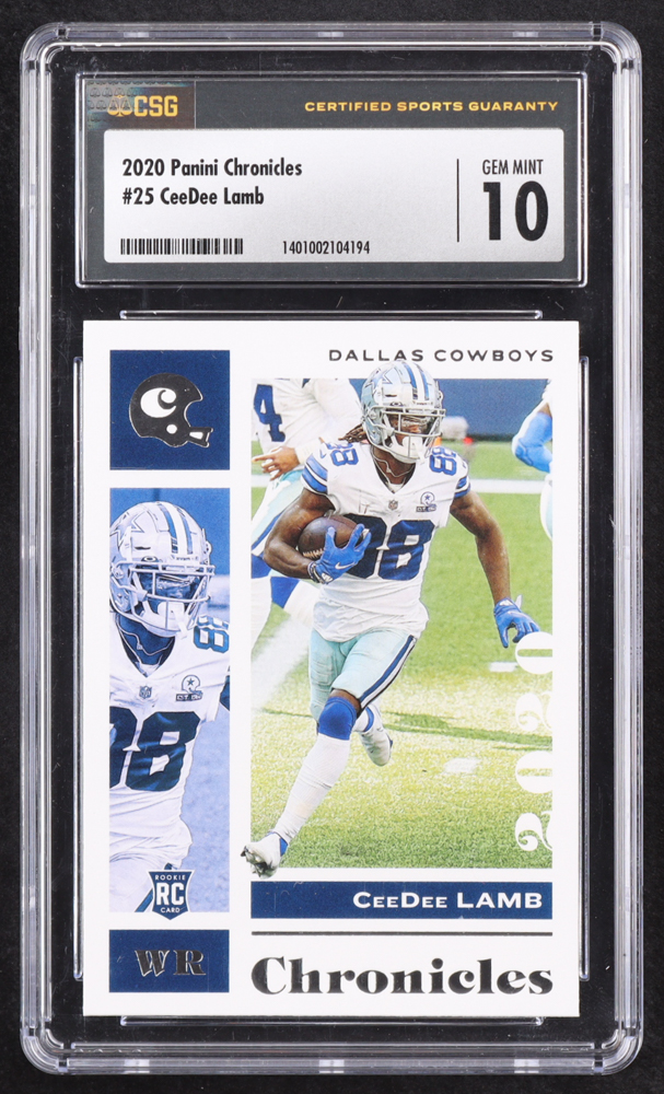 CeeDee Lamb 2020 Panini Chronicles #25 RC (CSG 10) at PristineAuction.com CeeDee Lamb 2020 Panini Chronicles #25 RC (CSG 10) at PristineAuction.com