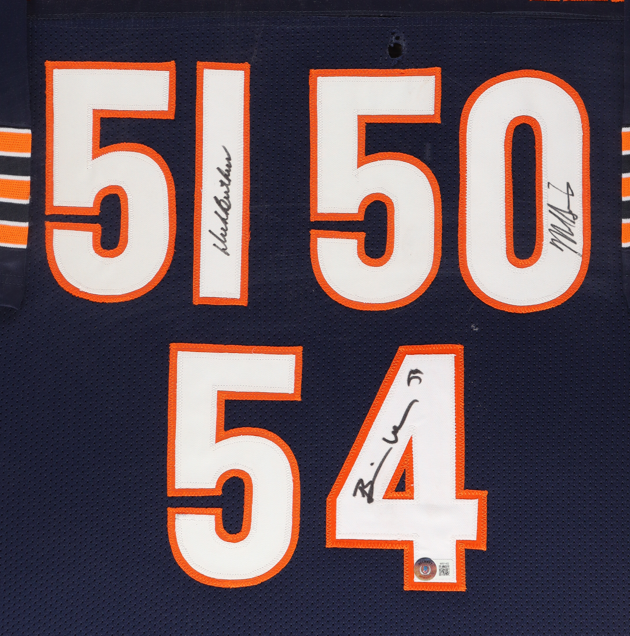 Dick Butkus, Mike Singletary & Brian Urlacher Signed Custom Framed Jersey Display (Beckett) at PristineAuction.com Dick Butkus, Mike Singletary & Brian Urlacher Signed Custom Framed Jersey Display (Beckett) at PristineAuction.com