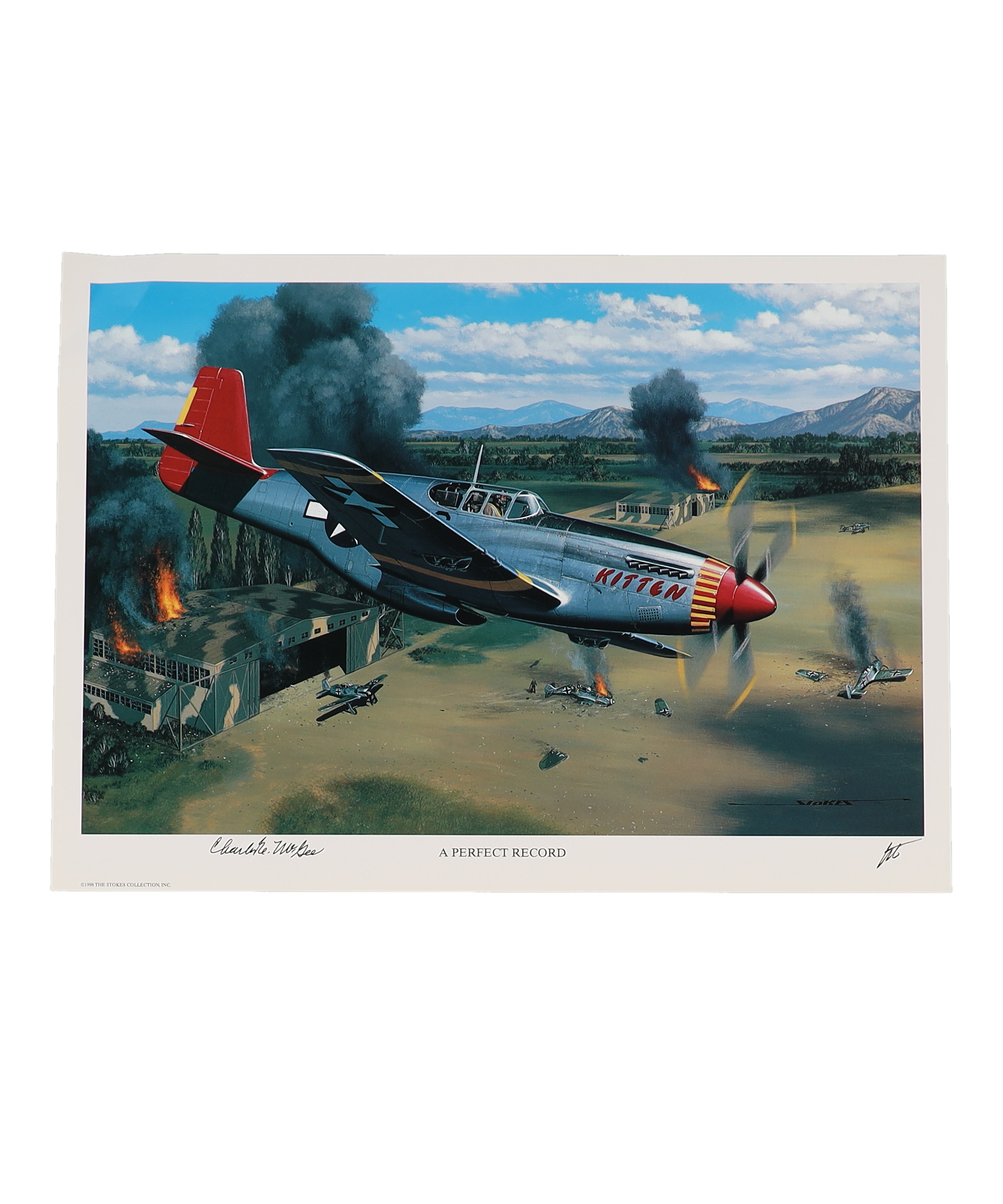 Charles McGee Signed Stan Stokes "A Perfect Record" Lithograph (AIV) at PristineAuction.com Charles McGee Signed Stan Stokes "A Perfect Record" Lithograph (AIV) at PristineAuction.com