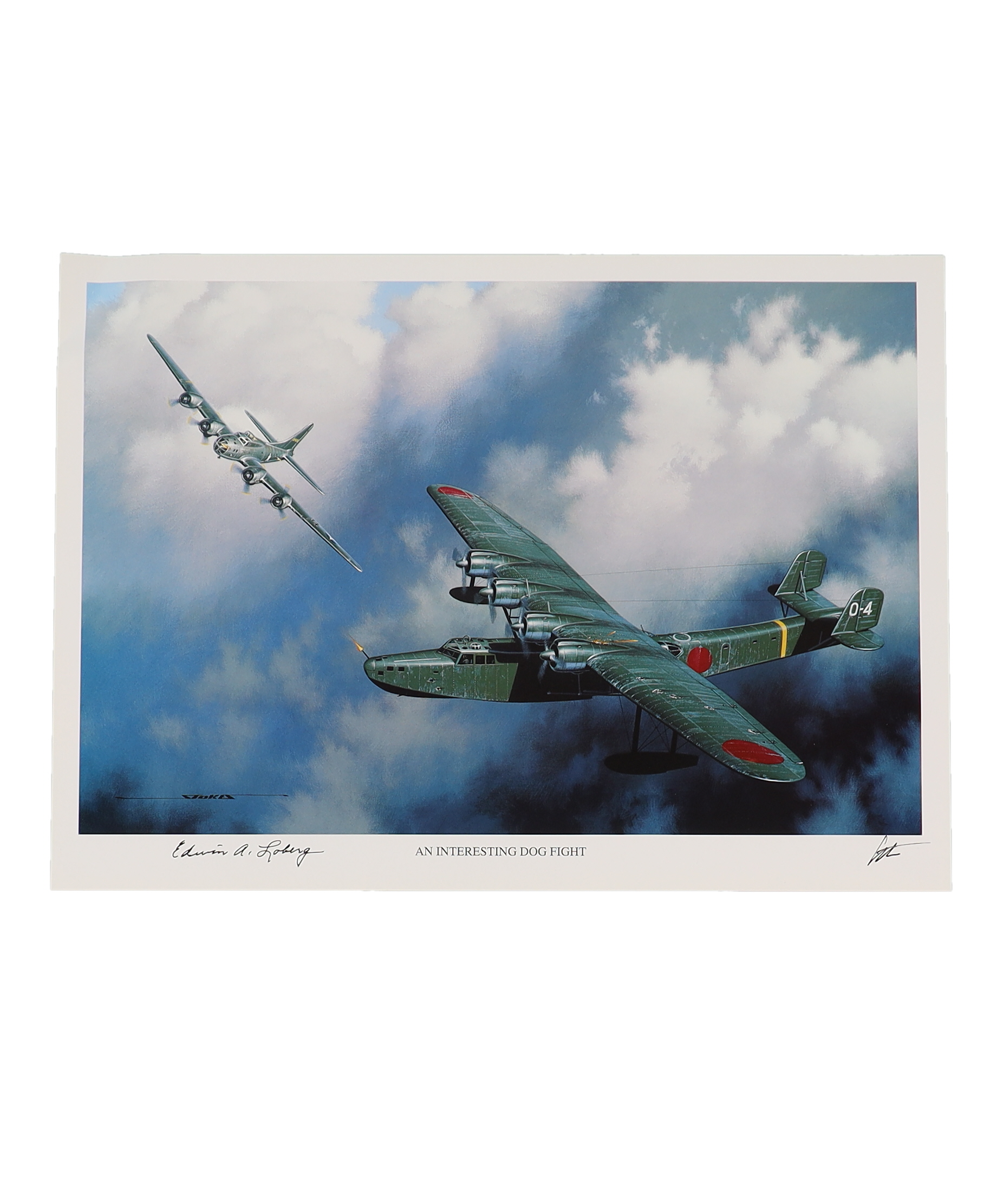 Edwin Loberg Signed Stan Stokes "An Interesting Dog Fight" Lithograph (AIV) at PristineAuction.com Edwin Loberg Signed Stan Stokes "An Interesting Dog Fight" Lithograph (AIV) at PristineAuction.com