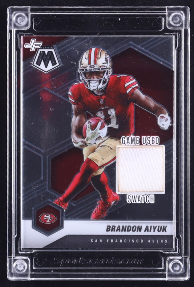Brandon Aiyuk 2024 Jersey Fusion Game Used Swatch #BA122 at PristineAuction.com Brandon Aiyuk 2024 Jersey Fusion Game Used Swatch #BA122 at PristineAuction.com