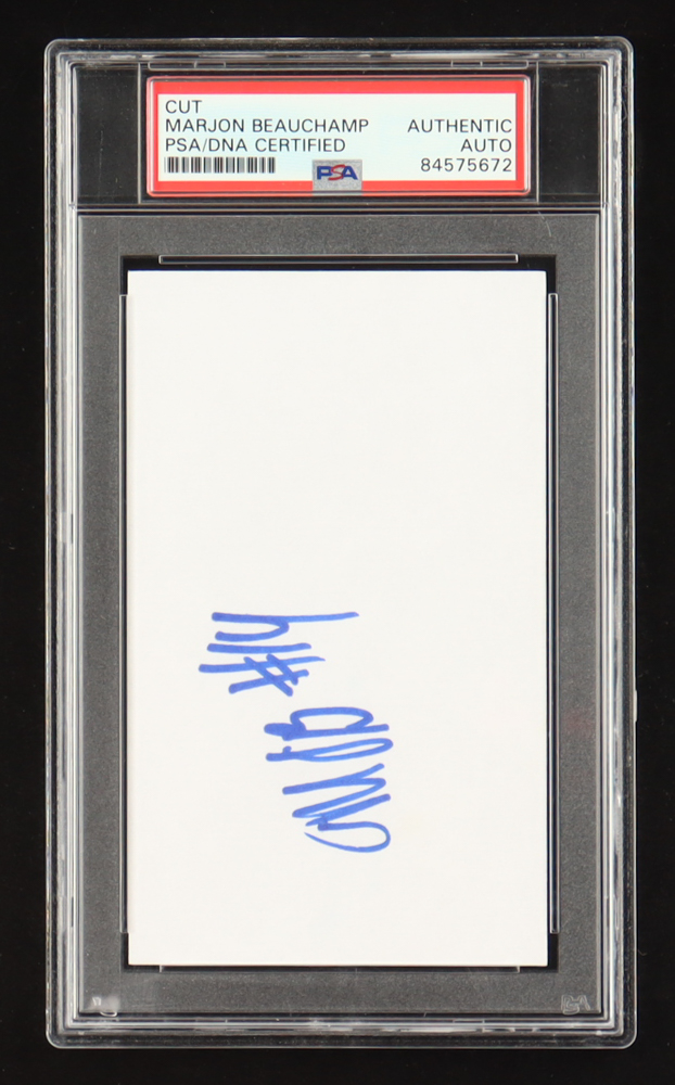 Marjon Beauchamp Signed Index Card (PSA) at PristineAuction.com Marjon Beauchamp Signed Index Card (PSA) at PristineAuction.com