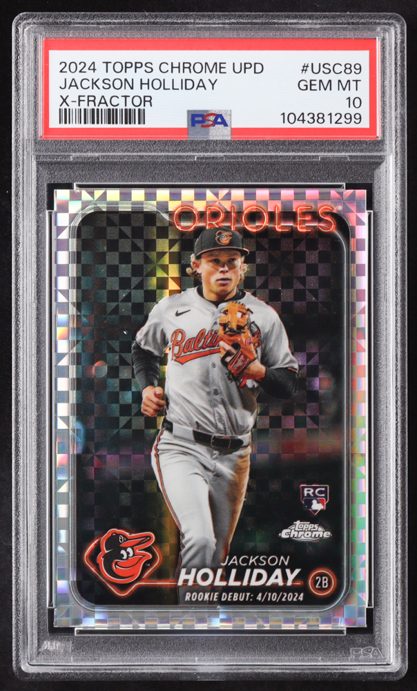 Jackson Holliday 2024 Topps Chrome Update X-Fractors #USC89 RC (PSA 10) at PristineAuction.com Jackson Holliday 2024 Topps Chrome Update X-Fractors #USC89 RC (PSA 10) at PristineAuction.com