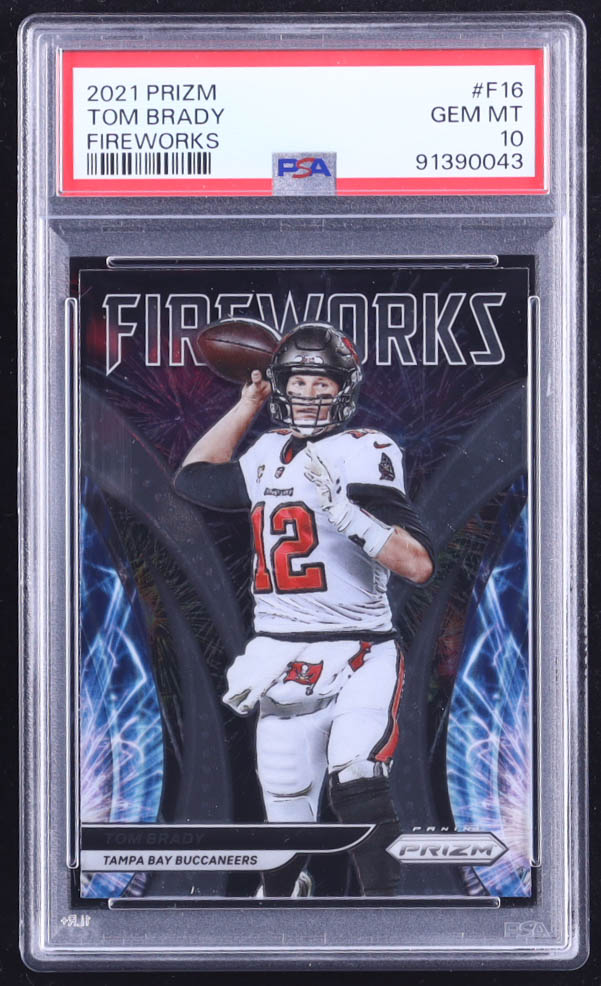 Tom Brady 2021 Panini Prizm Fireworks #16 (PSA 10) at PristineAuction.com Tom Brady 2021 Panini Prizm Fireworks #16 (PSA 10) at PristineAuction.com