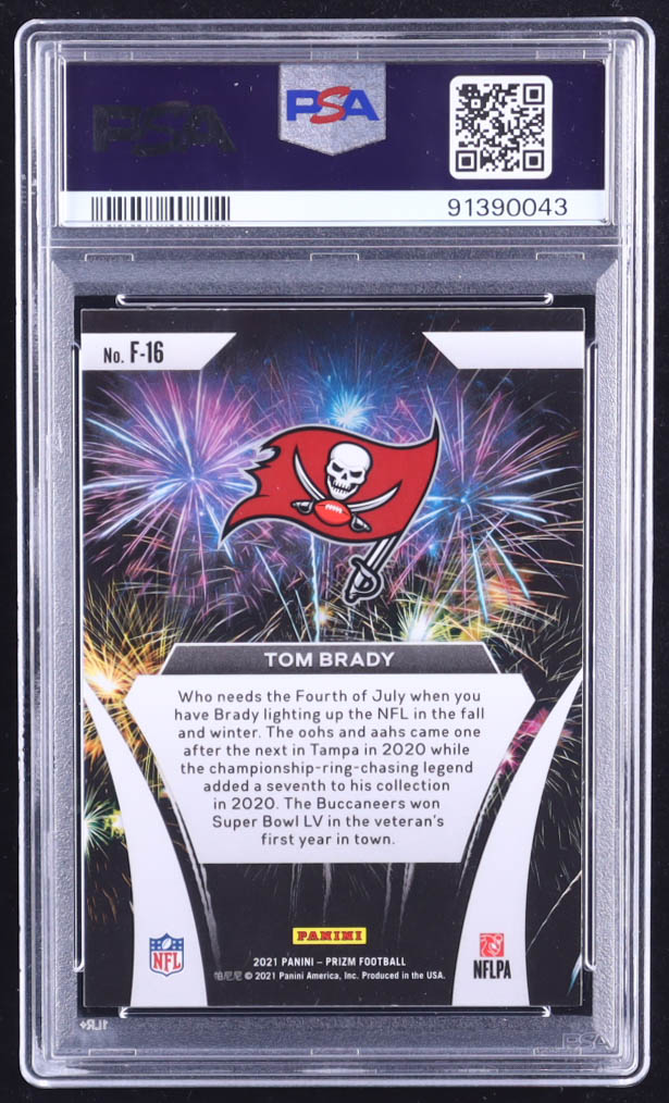 Tom Brady 2021 Panini Prizm Fireworks #16 (PSA 10) at PristineAuction.com Tom Brady 2021 Panini Prizm Fireworks #16 (PSA 10) at PristineAuction.com