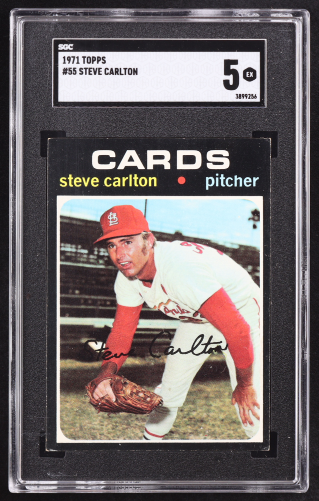 Steve Carlton 1971 Topps #55 (SGC 5) at PristineAuction.com Steve Carlton 1971 Topps #55 (SGC 5) at PristineAuction.com