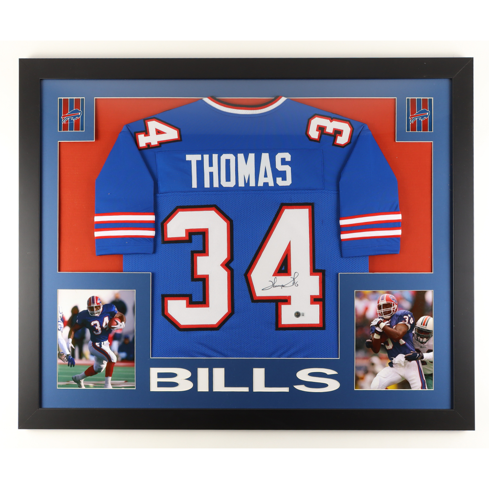 Thurman Thomas Signed Custom Framed Jersey Display (Beckett) at PristineAuction.com