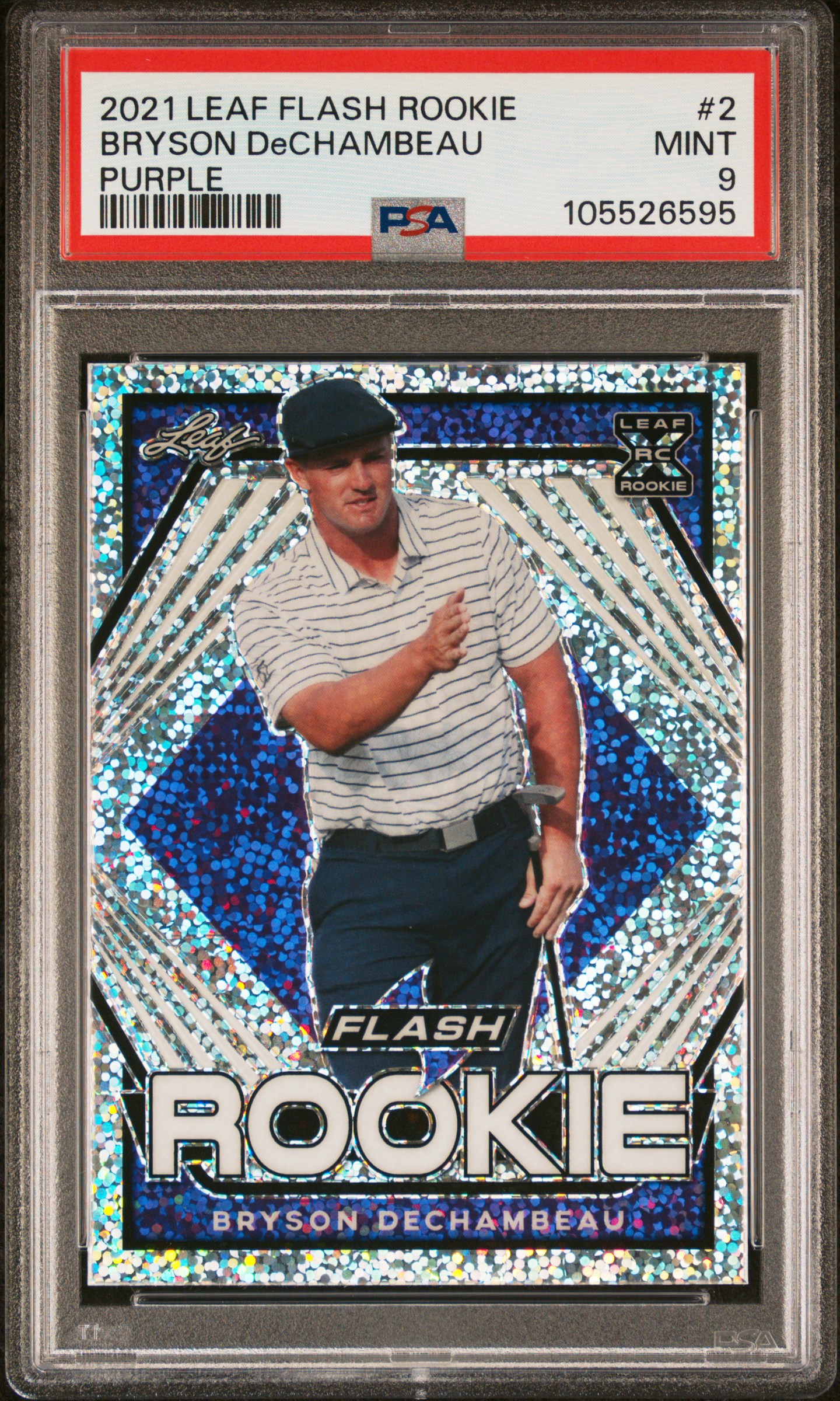 Bryson DeChambeau 2021 Leaf Flash Purple #2 #10/75 (PSA 9) at PristineAuction.com Bryson DeChambeau 2021 Leaf Flash Purple #2 #10/75 (PSA 9) at PristineAuction.com