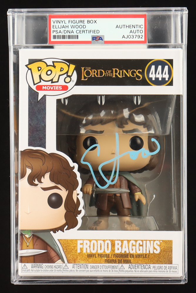 Elijah Wood Signed "The Lord of the Rings" #444 Frodo Baggins Funko Pop! Vinyl Figure (PSA) at PristineAuction.com Elijah Wood Signed "The Lord of the Rings" #444 Frodo Baggins Funko Pop! Vinyl Figure (PSA) at PristineAuction.com