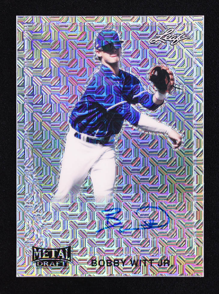 Bobby Witt Jr. 2021 Leaf Metal Draft '90 Leaf Mojo #LABWJ RC at PristineAuction.com Bobby Witt Jr. 2021 Leaf Metal Draft '90 Leaf Mojo #LABWJ RC at PristineAuction.com
