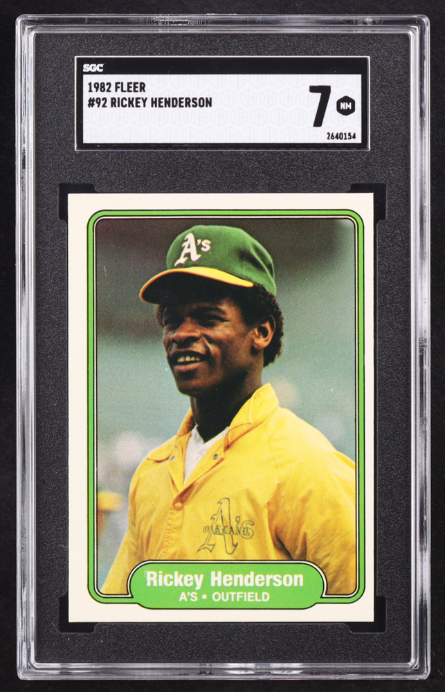 Rickey Henderson 1982 Fleer #92 (SGC 7) at PristineAuction.com Rickey Henderson 1982 Fleer #92 (SGC 7) at PristineAuction.com