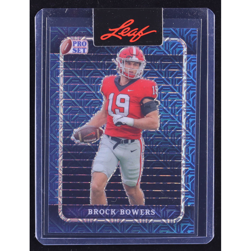 Brock Bowers 2024 Pro Set Pre-Production Proof Mojo Blue RC #1/1 at PristineAuction.com