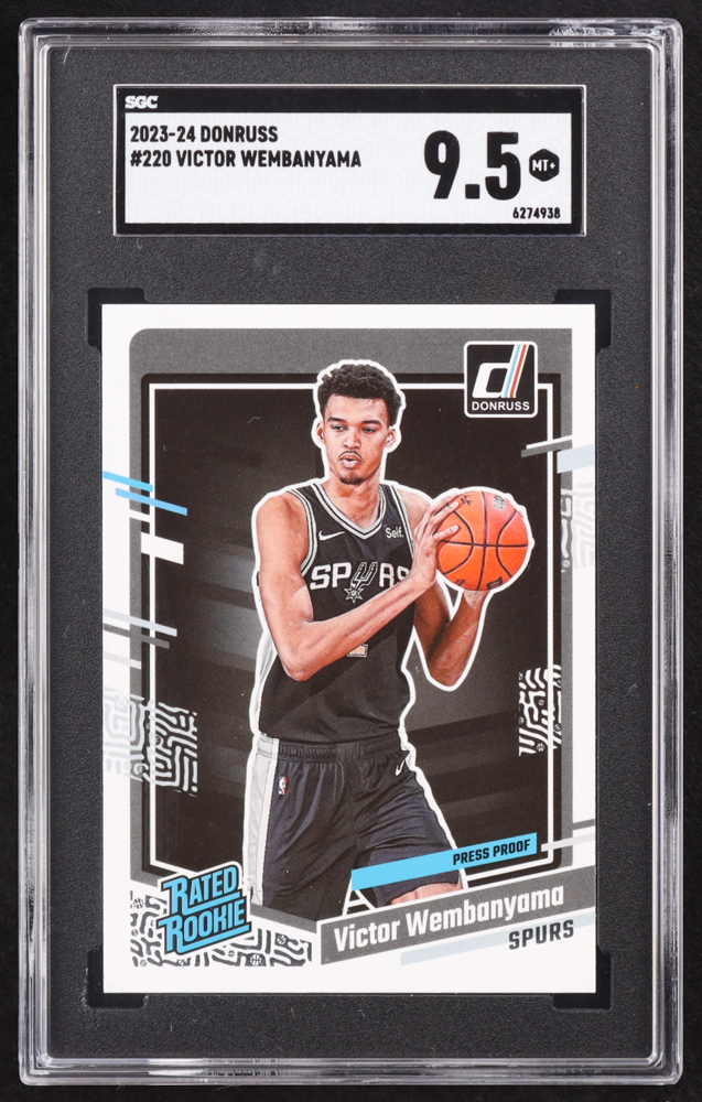 Victor Wembanyama 2023-24 Donruss #220 RR RC (SGC 9.5) at PristineAuction.com Victor Wembanyama 2023-24 Donruss #220 RR RC (SGC 9.5) at PristineAuction.com