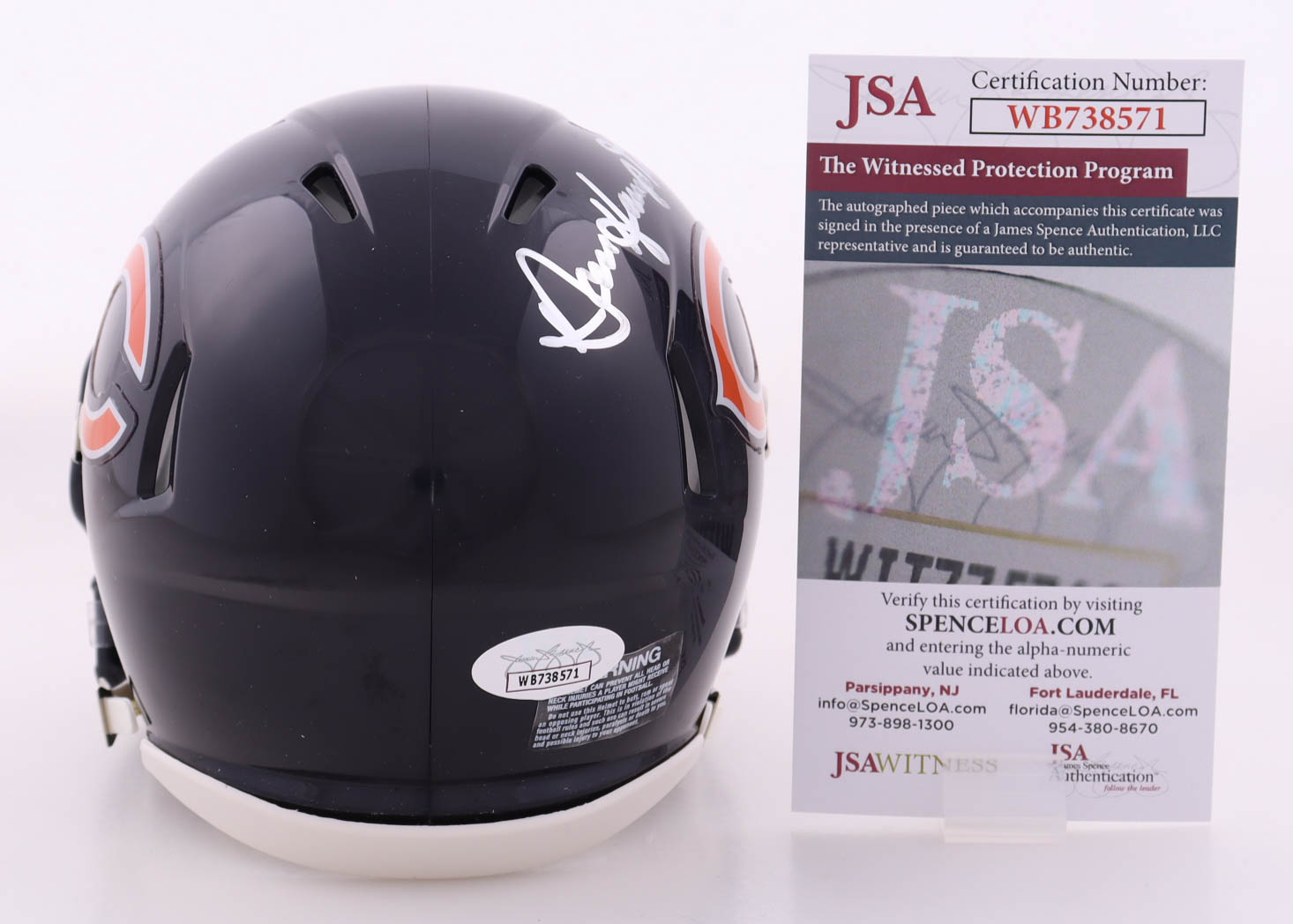 Mike Singletary & Dan Hampton Signed Bears Speed Mini Helmet (JSA) at PristineAuction.com Mike Singletary & Dan Hampton Signed Bears Speed Mini Helmet (JSA) at PristineAuction.com