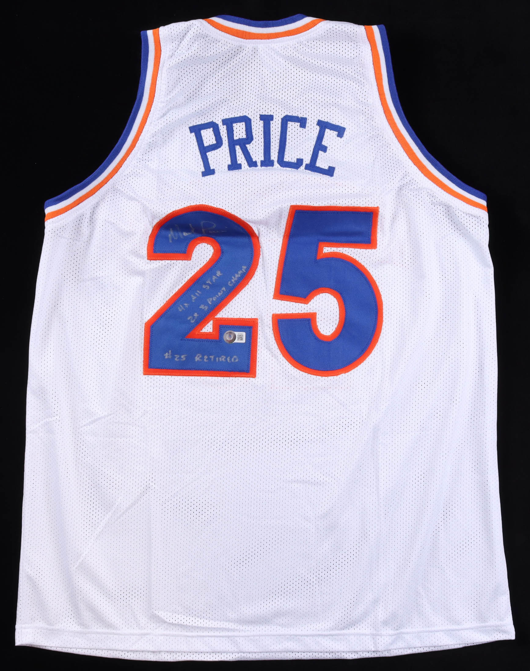 Mark Price Signed Jersey Inscribed "4x All Star", "2x 3 Point Champ", & "#25 Retired" (Beckett) at PristineAuction.com Mark Price Signed Jersey Inscribed "4x All Star", "2x 3 Point Champ", & "#25 Retired" (Beckett) at PristineAuction.com