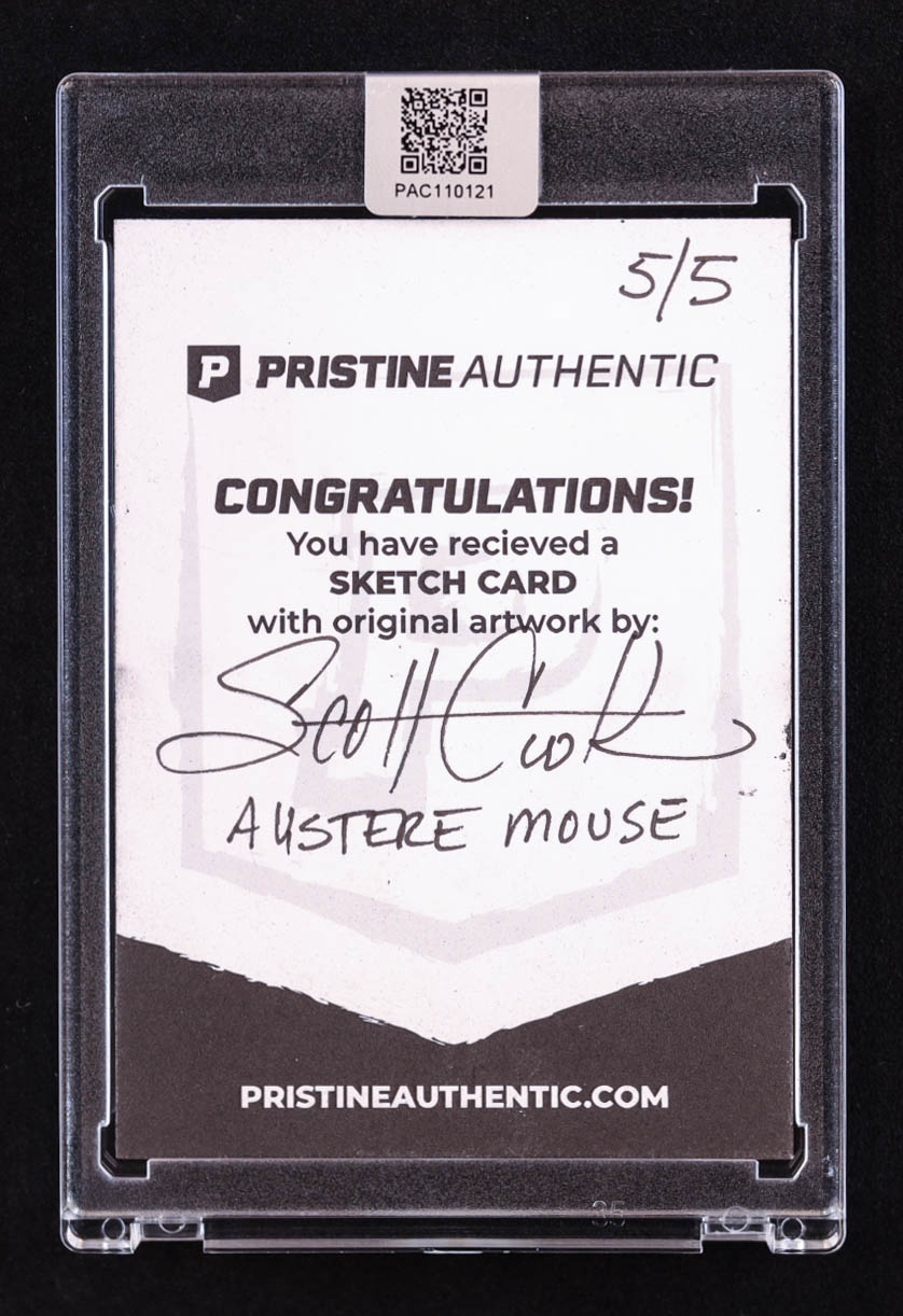 Austere Mouse | Disney | Original Art Sketch Card by Scott Cook (1/1 Original Art) at PristineAuction.com Austere Mouse | Disney | Original Art Sketch Card by Scott Cook (1/1 Original Art) at PristineAuction.com
