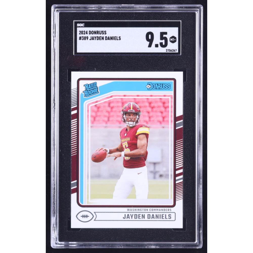 Jayden Daniels 2024 Donruss #389 RR RC (SGC 9.5) at PristineAuction.com